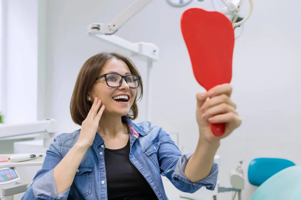 patient who just received dental implants walnut creek ca